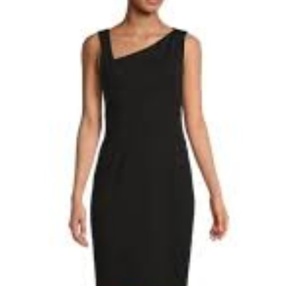 Women's CALVIN KLEIN Sleeveless Sheath Dress Size 8 Black